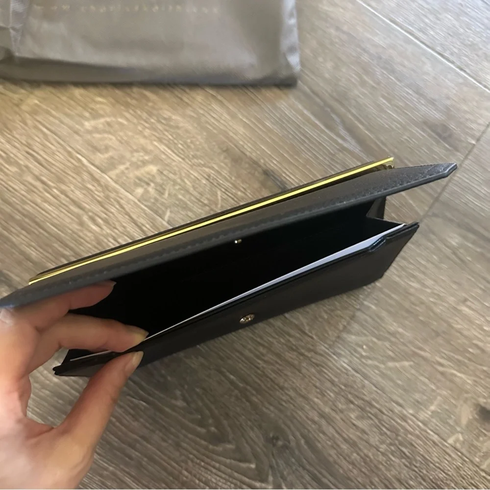Charles & Keith black and gold wallet- brand new!